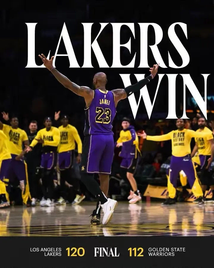 勇士客场战胜湖人，取得胜利